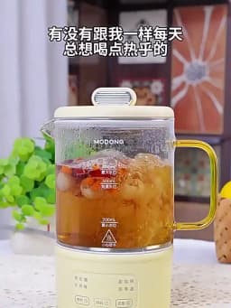 0.6L Electric Kettle Multifunction Appointment Teapot Temperature Control Health Pot Office Glass Flower Teapot Auto Keep Warm