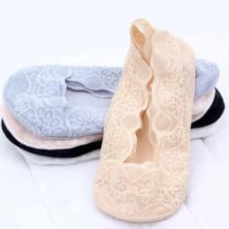 5 Pairs New Peacock Screen Lac Invisible Anti-slip Silicone Thin Socks Lace Edging For Women Summer Simplicity Boat Socks