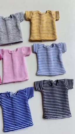1pcs Blyth Doll Clothes, Pure Cotton Stripe T-Shirt for Azone OB24 Pullip Blyth 1/6 Doll Clothes Accessories for Dolls