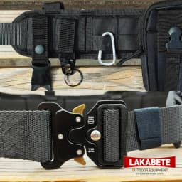 JSJM Tactical Belt Adjustable Belt Outdoor Work Men Belt Combat CS Hunting Paintball Padded Waist Belts Pocket
