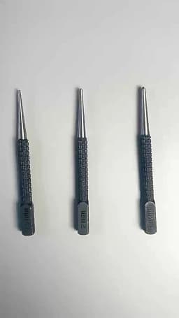 3pcs High-carbon Steel Center Punch Set, Non-Slip Center Pin Punch Used For Drilling Of Alloy Steel Metal Wood,1.5 2 3mm