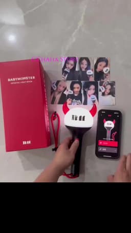 Kpop BABYMONSTERS Official Lightstick with Bluetooth BAEMON Concert Hand Lamp Light Stick for Fans RORA ASA RUKA Fluorescent