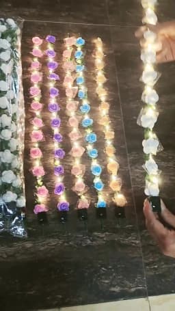 Elegant Simulation Rose Flower Wreath Headband Luminous Tiara Flower Crowns LED Light Garland Glowing Wreath Wedding