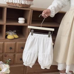 New Style Spring and Autumn Korean Lantern Pants for Baby Girls, Fashionable Flower Bud Pants