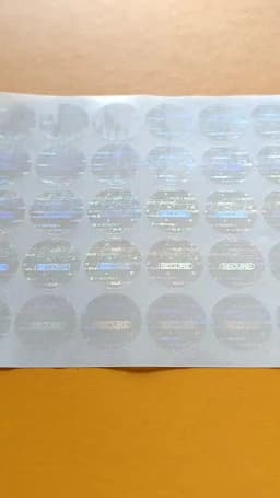 100pcs 15mm Transparent Hologram Sticker Security Seal Clear Holographic Universal SECURE GENUINE ORIGINAL AUTHENTIC VALID