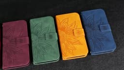 Funda iPhon 14 Wallet Flip Phone Case for iPhone 17 16 15 14 13 12 11 Pro Max 7 8 Plus Cases Sunflower Leather Back Cover Women