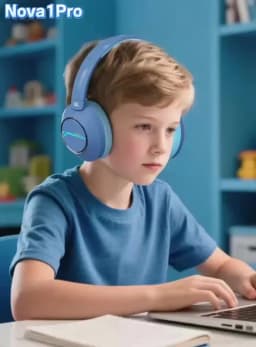 Wirless Bluetooth Headphones For Kids Active Noise Cancelling Headphones Safe Volume Foldable Headset with Mic For Kids Teens