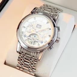 OLEVS Men's Watch Luxury Skeleton Automatic Mechanical Watch Original Waterproof Stainless Steel Men's Watch Reloj Hombres 9910