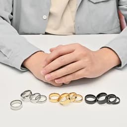 Smooth High Polish 8MM Stainless Steel Band Ring 18K Gold Plated Wide Finger Ring Minimalist Fashion Waterproof Jewelry