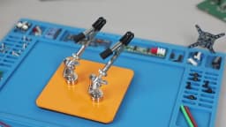 NEWACALOX Mini Welding Workbench Soldering Third Helping Hand Magnetic Flex Arm Custom Alligator Clips Electronic Repair Tools