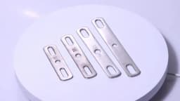 1Pc 304 Stainless Steel Thickened Double Hole Straight Flat Gasket - Bolt Fastening Blocking Plate Hardware Accessory
