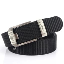 Luxury Metal Automatic Buckle Canvas Belts For Men Thick Tough Nylon Webbing Waistband Outdoor Jeans Pants Tactical Belt Hiking