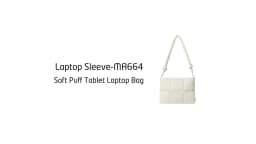 Puffy Quilted Laptop Shoulder Bag 13-14 15-16 Inch for MacBook Air Pro Padded Computer Sleeve Lightweight Carrying Case