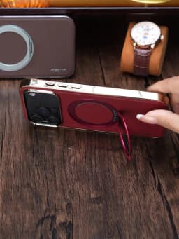 Magnetic Leather for Magsafe Case for iPhone 18 17 Pro Max Air 17Pro 18Pro Ring Luxury Lens Protection Holder Phone Back Cover