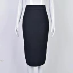 BEAUKEY Classic Bandage Knitted Split White Skirts Midi High Waist Black Classic Fashion Long Skirts Bosycon Elastic Thick Skirt