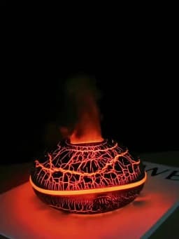 Aroma Humidifier Flame Can Add Essential Oil Small Aromatherapy Machine Air Humidifier Equipped with Colorful Lighting Function