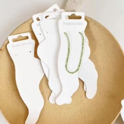 White Foot-shaped Paper Card For Anklet DIY Jewelry Making Stainless Steel Fashion Jewelry Packaging Display Holder Wholesale