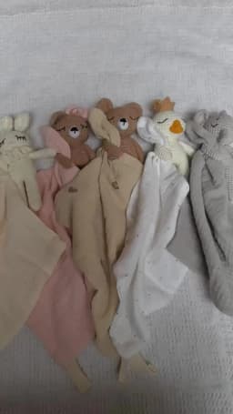Handmade Baby Cotton Muslin Comfortable Blanket Cute Cat Doll For Infant Kids Sleep Appease Towel Rabbit Bear Saliva Scarf