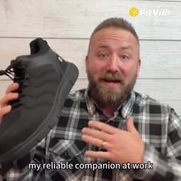 FitVille Wide Work Boots for Men Composite Indestructible Steel Toe Protect Safety Boots Anti-slip High Top Work Shoes for Men