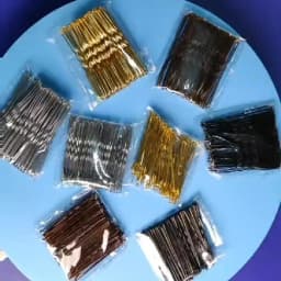 50pcs Hair Waved U-shaped Bobby Pin Barrette Salon Grip Clip Hairpins Black Metal Hair Accessories For Bun Gifts