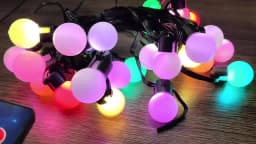 LED Fairy Light String USB DC5V Dreamy Color RGB IC LED Round Ball String Light Christmas Party Birthday Decoration Light