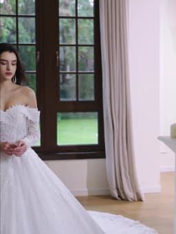 BEPEITHY Customized Princess Off Shoulder Lace Wedding Dresses For Plus Size Women Long Sleeves Bride Vintage Bridal Gown 2026