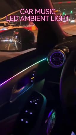 18-in-1 128 Colorful RGB Symphony Car Ambient Interior LED Universal Multiple Modes Decoration Atmosphere Lights App Control