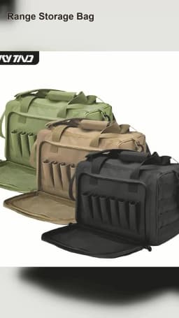 Gun Range Storage Bag Molle System Outdoor Hunting Accessory Nylon Gun Tactical Case Bags Pistol Tool Shoulder Pack Sniper Black