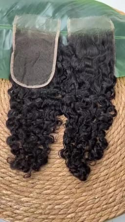 4x6 Real HD Lace Closure Burmese Curly Human Hair Preplucked Bleached Knots Invisible Lace #1B Natural Color Raw Virgin Hair