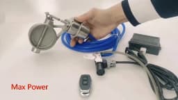 Exhaust Control Valve Set With Vacuum Actuator CUTOUT 2 2.36 2.5 2.75 3 3.5inch Pipe CLOSE STYLE with Wireless Remote Controller