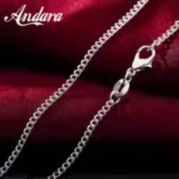 5pcs 925 Sterling Silver Necklace 2MM Sideways Silver Chain DIY With Chain Clavicle Chain 16''18''20''22''24