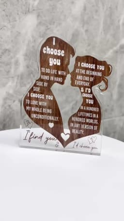 2D Flat, I Love You Gifts for Her Him Wife Husband Boyfriend Girlfriend Romantic Birthday Valentine'S Day Christmas Love Gift