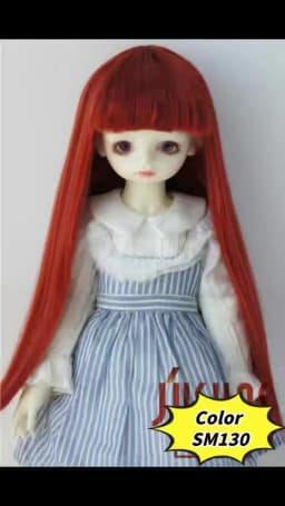 JD056 1/12 1/8 1/6 1/4 1/3 OB11 YOSD MSD SD Blythes Long Straight Hair With Full Bang Doll Wig 18"AG Doll Accessories