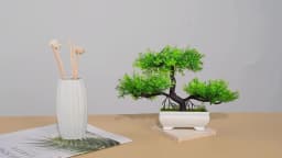 Artificial Plants Decoration Potted Bonsai Small Tree Pot Fake Plant Potted Zen Garden Ornaments Table Home Room Decoration