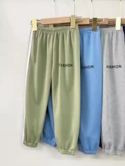 3/1 Piece Four Season Children's Solid Color Letter Casual Sports Pants For Boys And Girls Fashionable And Versatile Harun Pants