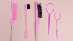 5pcs Hairdressing Tools Pointed Tail Comb Dual Head Eyebrow Brush Triple Row Comb Coiler Hair Salon Styling Comb