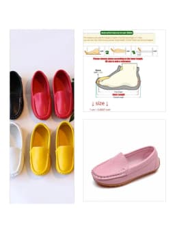 Kids'Casual Shoes Solid Color PU Leather Fashion Spring Flat Shoes For Children Anti-slip Black White Shoes Size 21-36