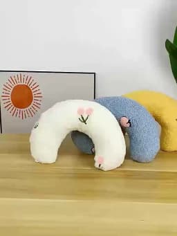 Cute Dogs Cats Little Pillows U-Shaped Neck Protector Pets Deep Sleep Pillow for Puppy Kitten Soft Fluffy Calming Toys Washable