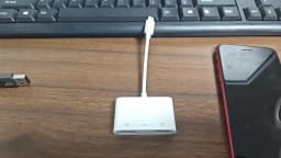 Lightning to USB Camera Adapter with Charging Port Portable for iPhone 17 16 15 Pro iPad to Card Reader USB Flash Drive