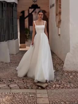 JEHETH Boho Brides Wedding Dresses Spaghetti Straps Square Collar Simple Formal Bride Dress Vintage Long Bridal Gowns Customized
