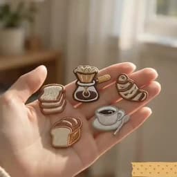 2-12pcs Coffee Bread Embroidery Patches Iron‑on Mini Food Applique for Clothing Backpack Notebook Jeans DIY Sewing Decor