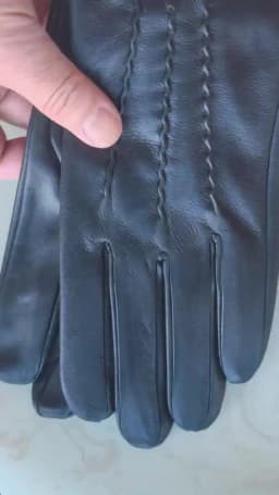 Men's Sheepskin Leather Gloves Single Layer Unlined Thin for Spring Autumn Outdoor Motorcycle Riding Driver