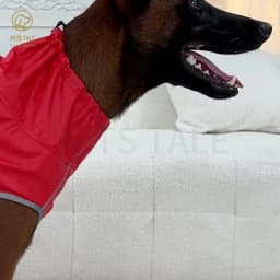 Waterproof Dog Raincoat with Reflective Strips and Adjustable Hood - Red, Yellow, Navy Blue