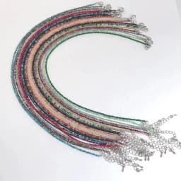 Natural Crystal quartz agate tourmaline Stone 2-3mm Cutting beads Mini necklaces Bracelet are suitable for men and women gifts