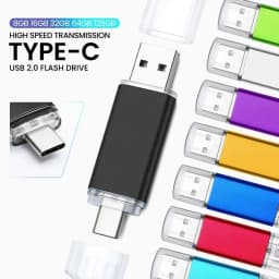 TYPE-C USB 3.0 Flash Drives 128GB 32GB 2IN1 Memory Stick 64GB 32GB 16GB Wedding Gift Pen Drive 8GB 4GB USB Stick Pendrive U Disk