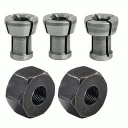 1 Set M17 6/6.35/8mm Collet Chuck Adapter With Nut Carbon Steel Engraving Trimming Machine Router Milling Cutter Accessories
