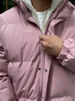 Man Winter Jacket Loose-fit Thickened Warm Cotton Coat Fleece Hood Men Trendy Cotton Padded Jacket Fake Two-piece Pink Couple