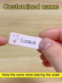 Customized Waterproof Name Labels for School - Personalized Stickers for Kids Lunch Boxes, Backpacks & Bottles, Multilingual