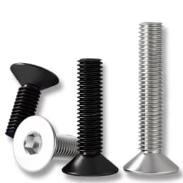 Allen Key Head Screw M2 M2.5 M3 M4 M5 M6 Countersunk Flat Head Hexagon Socket Bolt 304 Stainless Steel Screws Grade 10.9 Black