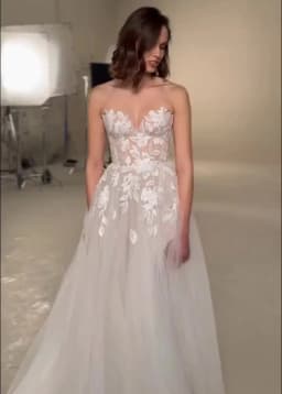 Bafftafe Customized Tulle Appliques Lace Wedding Bride Dresses Sweetheart Open Long Sleeves Boho Bridal Gowns Formal Party Dress
